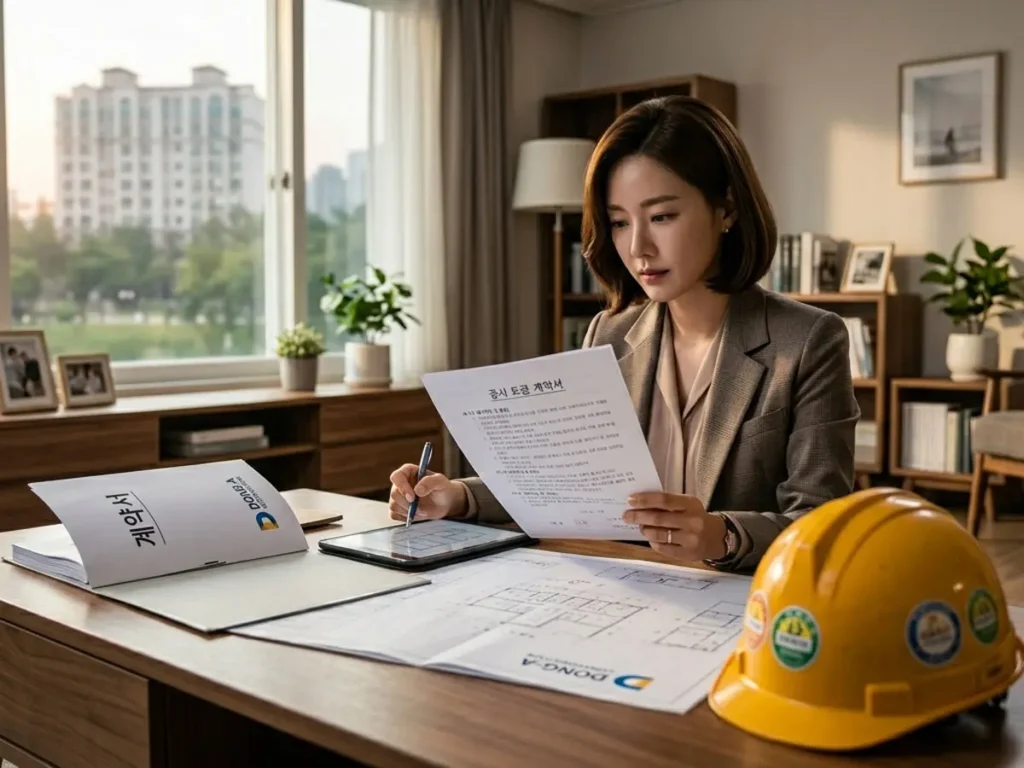 인테리어 추가 비용 계약 내용 확인