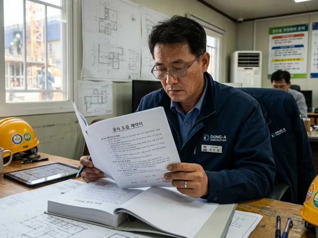 인테리어 추가 비용 계약서 확인