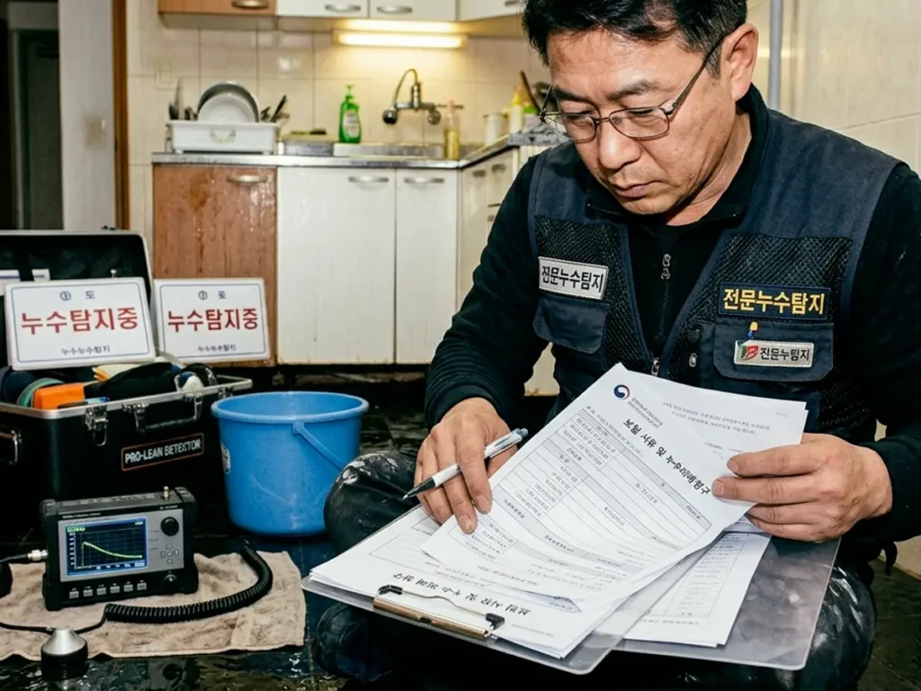 수도 누수 보험 확인