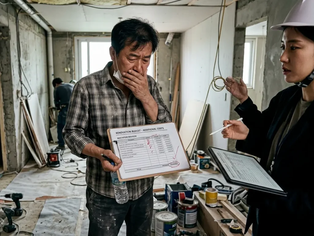 예산 초과 공사 진행 상황