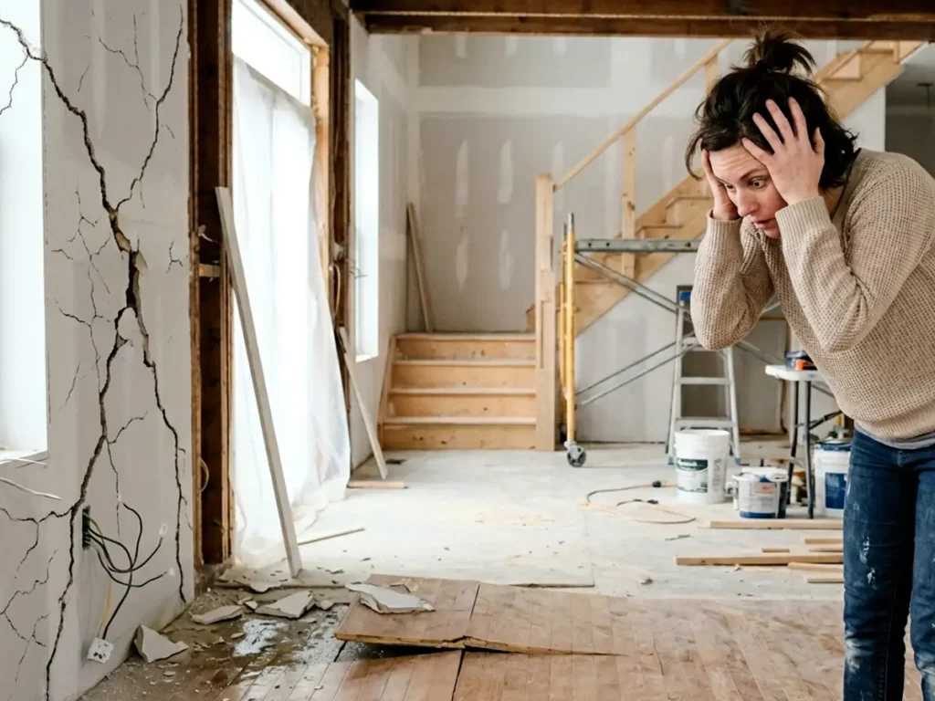 하자보수 벽 균열 상황