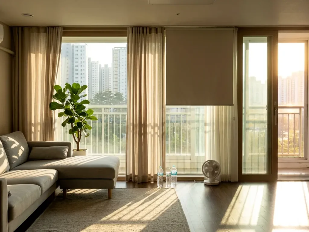 실내 온도 낮추는 방법 서향집 열기